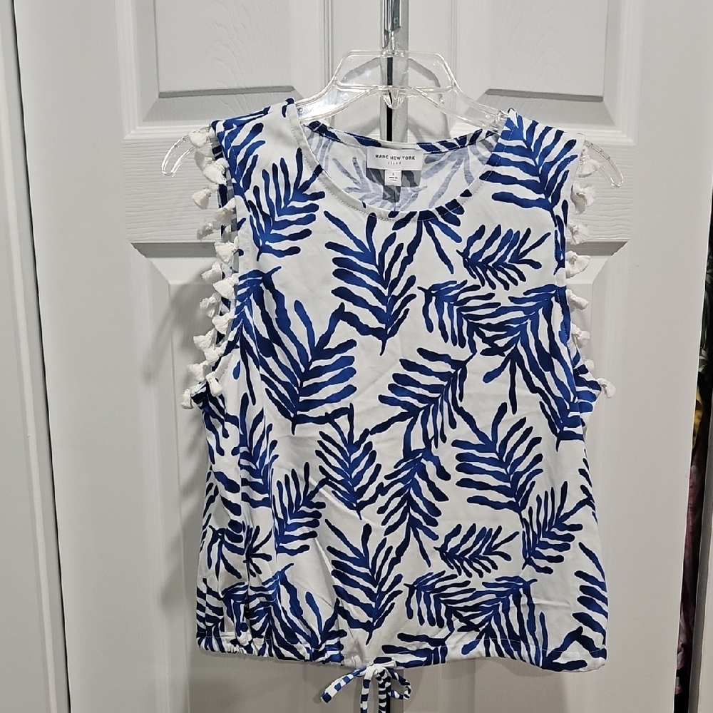 Mark New York - Blue & White Top
